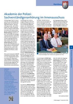 Akademie der Polizei: Sachverst&auml;ndigenanh&ouml;rung im Innenausschuss