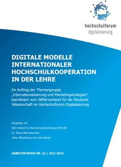 DIGITALE MODELLE INTERNATIONALER HOCHSCHULKOOPERATION IN DER LEHRE