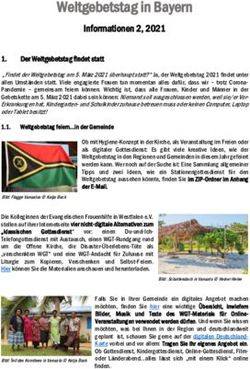 Weltgebetstag in Bayern - Informationen 2, 2021