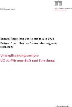 Untergliederungsanalyse UG 31-Wissenschaft und Forschung - Entwurf zum Bundesfinanzgesetz 2021 Entwurf zum Bundesfinanzrahmengesetz 2021-2024 - UG ...