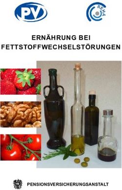 ERN&Auml;HRUNG BEI FETTSTOFFWECHSELST&Ouml;RUNGEN - PENSIONSVERSICHERUNGSANSTALT