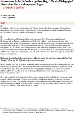 Neuromotorische Befunde - "yellow flags" f&uuml;r die P&auml;dagogin? Ideen eines Entwicklungsneurologen - o farfalla e grillino