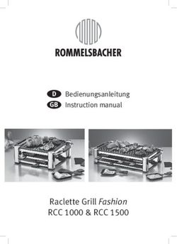 Raclette Grill Fashion - RCC 1000 & RCC 1500 - D GB Bedienungsanleitung Instruction manual