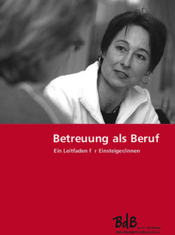 Betreuung als Beruf Ein Leitfaden für Einsteiger/innen