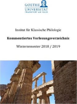 Kommentiertes Vorlesungsverzeichnis - Wintersemester 2018 / 2019 Institut f&uuml;r Klassische Philologie