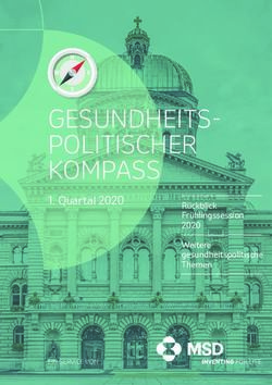 GESUNDHEITS-POLITISCHER KOMPASS - Quartal 2020 R&uuml;ckblick Fr&uuml;hlingssession 2020