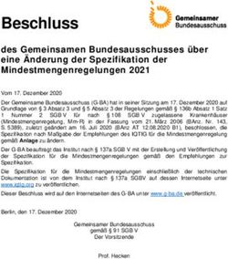 Beschluss des Gemeinsamen Bundesausschusses über eine Änderung der Spezifikation der Mindestmengenregelungen 2021