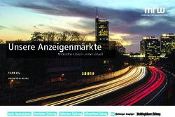 Unsere Anzeigenm&auml;rkte - Mittendrin lokal immer aktuell - Media mrw