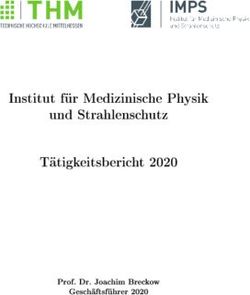 Institut f&uuml;r Medizinische Physik und Strahlenschutz T&auml;tigkeitsbericht 2020