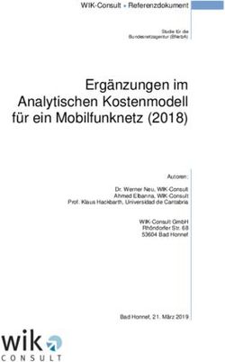 Ergänzungen im Analytischen Kostenmodell für ein Mobilfunknetz (2018) - Bundesnetzagentur