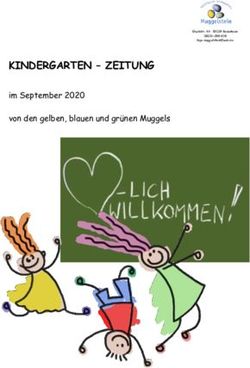 KINDERGARTEN - ZEITUNG - im September 2020 von den gelben, blauen und grünen Muggels - Stadt Rosenheim