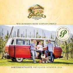 WILLKOMMEN BEIM SCHNAPS-PRINZ! - SORTIMENTSLISTE FR&Uuml;HJAHR-SOMMER 2020 N - Prinz - Schnaps