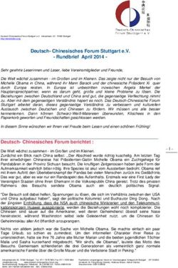 Deutsch-Chinesisches Forum Stuttgart e.V - Rundbrief April 2014 - Deutsch-Chinesisches Forum Stuttgart eV