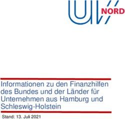 Informationen zu den Finanzhilfen des Bundes und der Länder für Unternehmen aus Hamburg und Schleswig-Holstein - Stand: 13. Juli 2021