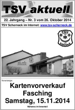 Kartenvorverkauf Fasching Samstag, 15.11.2014 - Jahrgang - Nr. 3 vom 26. Oktober 2014 TSV Scherneck im Internet: www.tsv-scherneck.de