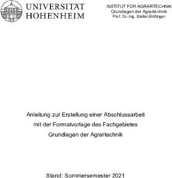 Anleitung zur Erstellung einer Abschlussarbeit mit der Formatvorlage des Fachgebietes Grundlagen der Agrartechnik Stand: Sommersemester 2021 ...