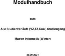 Modulhandbuch zum Alle Studienverl aufe (VZ,TZ,Dual) Studiengang Master Informatik (Winter)