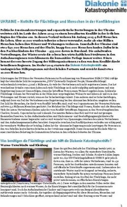 UKRAINE - Nothilfe f&uuml;r Fl&uuml;chtlinge und Menschen in der Konfliktregion