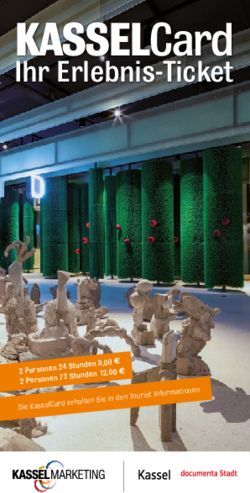 KASSELCard Ihr Erlebnis-Ticket - Kassel Marketing