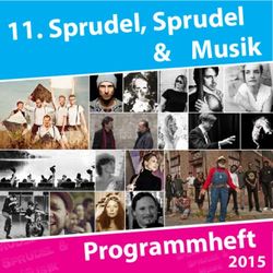 Sprudel, Sprudel & Musik - Programmheft