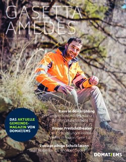 DAS AKTUELLE GEMEINDE-MAGAZIN VON DOMAT/EMS - Gemeinde Domat/Ems