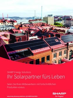 Ihr Solarpartner fürs Leben - SHARP Energy Solutions Seien Sie Ihren Mitbewerbern mit fortschrittlichen Produkten voraus - Ihr Solarpartner ...