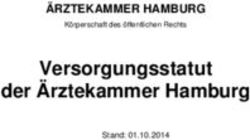 Versorgungsstatut der Ärztekammer Hamburg - ÄRZTEKAMMER HAMBURG Stand: 01.10.2014