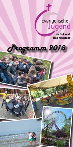Programm 2018 - Evangelische Jugend im Dekanat Bad Neustadt