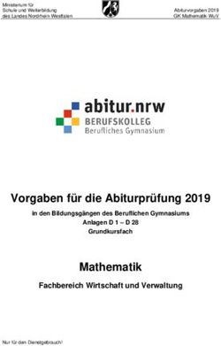 Vorgaben für die Abiturprüfung 2019