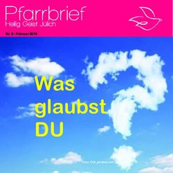 Was glaubst DU - Pfarrei Heilig Geist Jülich