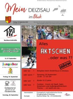 Nachbarschaftshilfe 12.-27. September Freitag, 18. September Sonntag, 20. September - Freitag, 18. September 2020 Ausgabe Nr. 38 - Gemeinde Deizisau