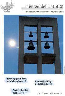 Gemeindebrief 4|21 - Segnungsgottesdienst zum Schulanfang 7 - Reformierte Kirchgemeinde M&uuml;nchenstein