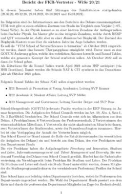 BERICHT DER FKR-VERTRETER - WISE 20/21 - TUM