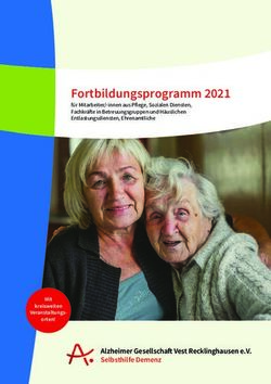 Fortbildungsprogramm 2021 - Alzheimer Gesellschaft Vest ...