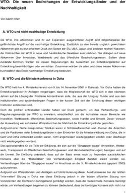 WTO: Die neuen Bedrohungen der Entwicklungsl&auml;nder und der Nachhaltigkeit