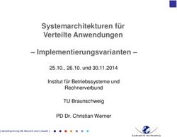 Systemarchitekturen f&uuml;r Verteilte Anwendungen - Implementierungsvarianten- 25.10., 26.10. und 30.11.2014 Institut f&uuml;r Betriebssysteme und ...