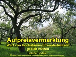 Aufpreisvermarktung Wert von Hochstamm-Streuobstwiesen gezielt nutzen - Sabine Fortak
