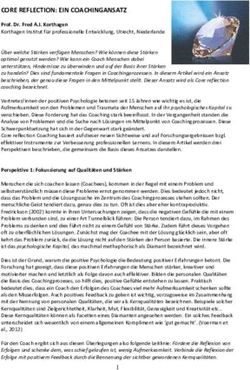 CORE REFLECTION: EIN COACHINGANSATZ - Korthagen