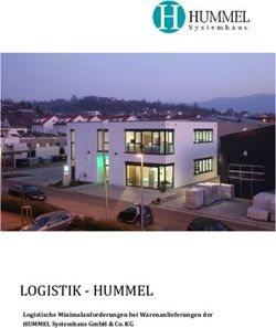 LOGISTIK - HUMMEL Logistische Minimalanforderungen bei Warenanlieferungen der HUMMEL Systemhaus GmbH & Co. KG