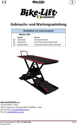 Gebrauchs- und Wartungsanleitung - Bike Lift Europe