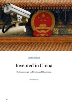 Invented in China Hochtechnologie im Dienste des Illiberalismus - Sebastian Weise - Konrad-Adenauer-Stiftung