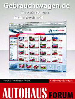 AutohAus Forum - Gebrauchtwagen.de Ein starker Partner f&uuml;r den Autohandel