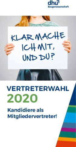 2020 VERTRETERWAHL KLAR MACH E UND DU ? - Baugenossenschaft dhu eG