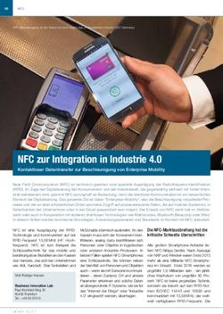 NFC zur Integration in Industrie 4.0 - Kontaktloser Datentransfer zur Beschleunigung von enterprise Mobility - AIM-D eV