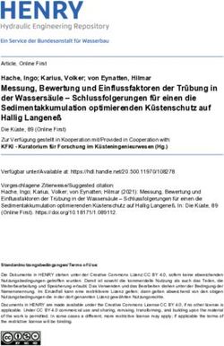 Messung, Bewertung und Einflussfaktoren der Tr&uuml;bung in der Wassers&auml;ule - Schlussfolgerungen f&uuml;r einen die Sedimentakkumulation optimierenden ...
