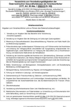 Verzeichnis von Verarbeitungstätigkeiten der Österreichischen Gesundheitskasse als Verantwortlicher (VVT, Art. 30 Abs. 1 DSGVO S. 50 ) - ÖGK