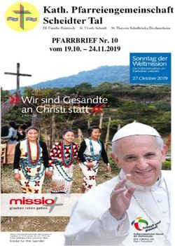 PFARRBRIEF Nr. 10 vom 19.10 24.11.2019 - Pfarreiengemeinschaft Scheidter Tal