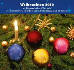 Weihnachten 2020 30. &Ouml;kumenischer Pfarrbrief St. Michael Perlach mit St. Georg Unterbiberg und St. Paulus