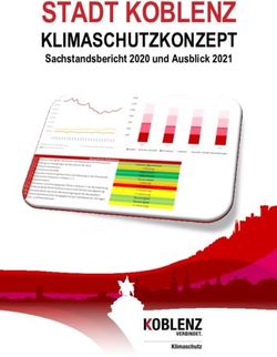 STADT KOBLENZ KLIMASCHUTZKONZEPT Sachstandsbericht 2020 und Ausblick 2021