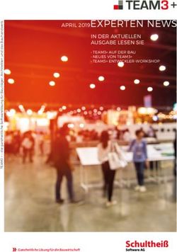 APRIL 2019 EXPERTEN NEWS - IN DER AKTUELLEN AUSGABE LESEN SIE TEAM3+ AUF DER BAU NEUES VON TEAM3+ TEAM3+ ENTWICKLER-WORKSHOP ...